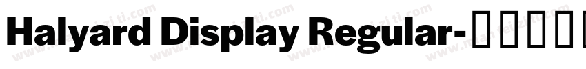 Halyard Display Regular字体转换